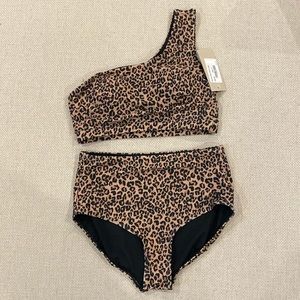 NWT Albion Swim - leopard bikini - S